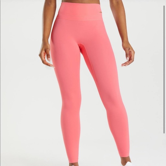 Gymshark Whitney Simmons Peony Pink Leggings with internal scrunch M Medium - Picture 2 of 8